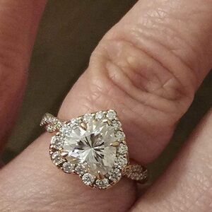 Sparkling Heart 2 CT Doveggs Heart Ring